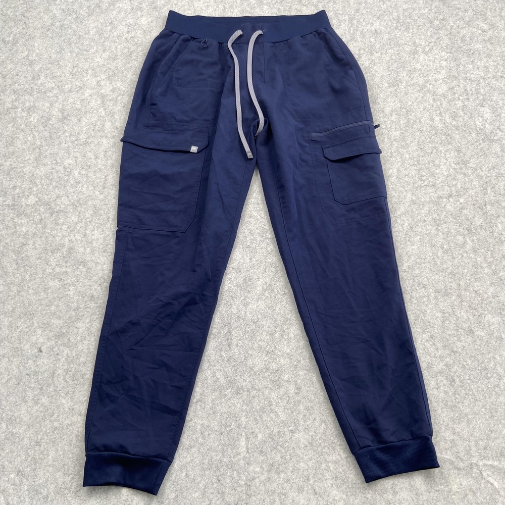 Fabletics Pants Mens Medium (29x27) Blue Cargo Joggers Zip Pocket Athletic